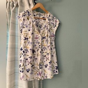 Daniel Rainn Bernal split neck blouse size L